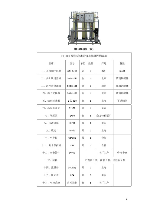 纯净水设备图解