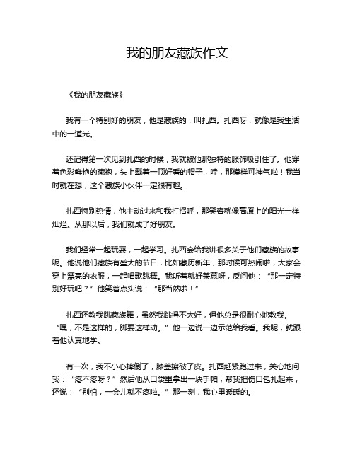 我的朋友藏族作文