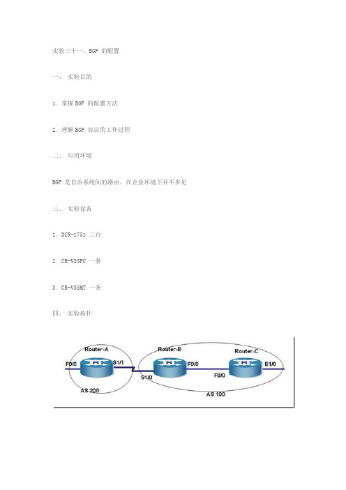 BGP 的配置