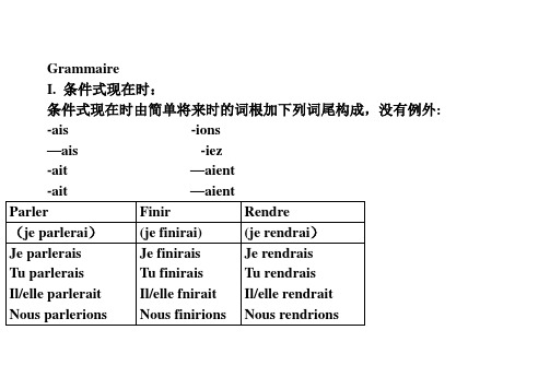 法语条件式