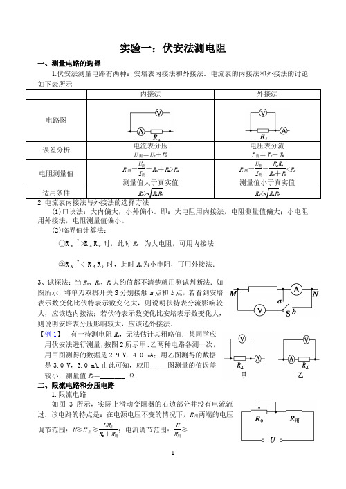 伏安法测电阻