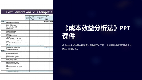 《成本效益分析法》课件