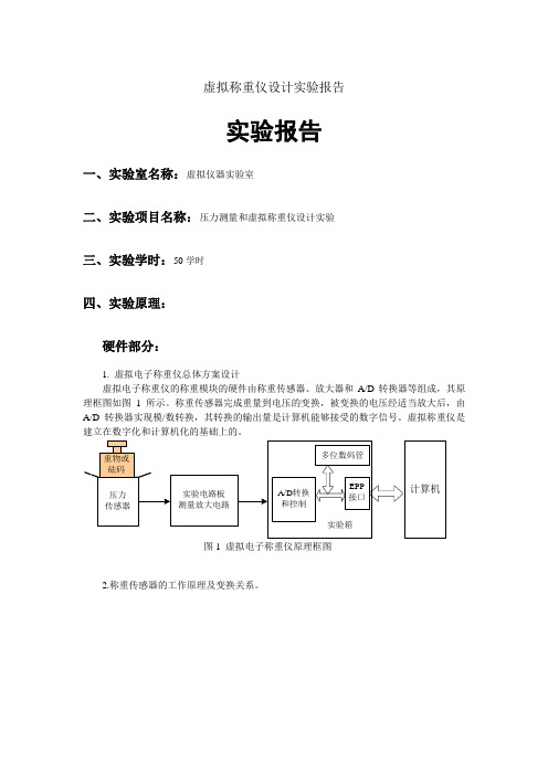 虚拟称重仪设计实验报告