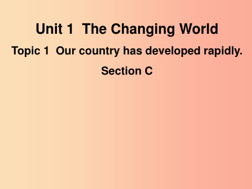 九年级英语上册Unit1TheChangingWorldTopic1Ourcountryhasdev