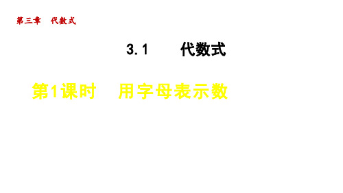 七年级数学上册第3章代数式3.1字母表示数1用字母表示数授课课件2