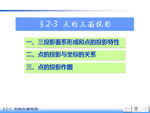 机械制图中点的三面投影讲解学习