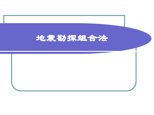 地震勘探组合法PPT课件