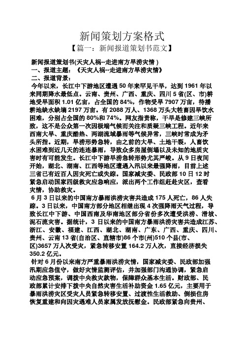 新闻策划方案格式