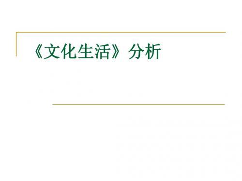 课标与教材解读第六章之《文化生活》