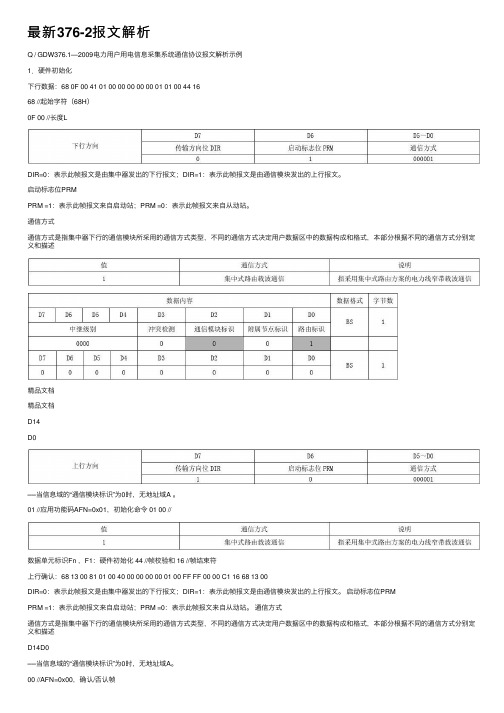 最新376-2报文解析