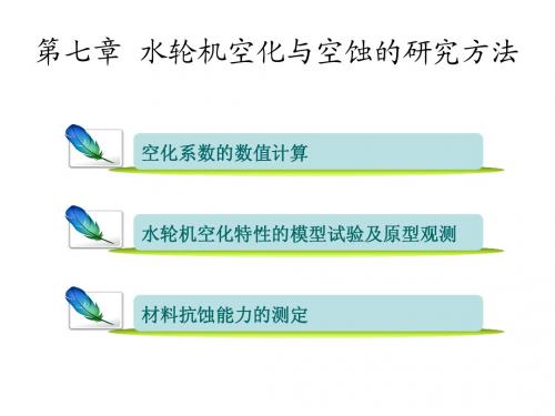 2012水力机械空蚀及防护_7章研究方法