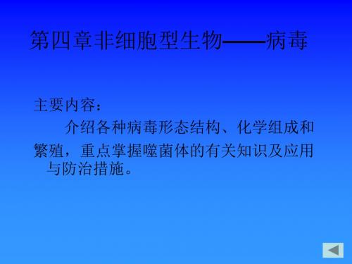 第四章非细胞型生物病毒讲解