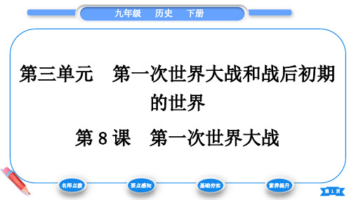 第一次世界大战 统编版九年级历史下册