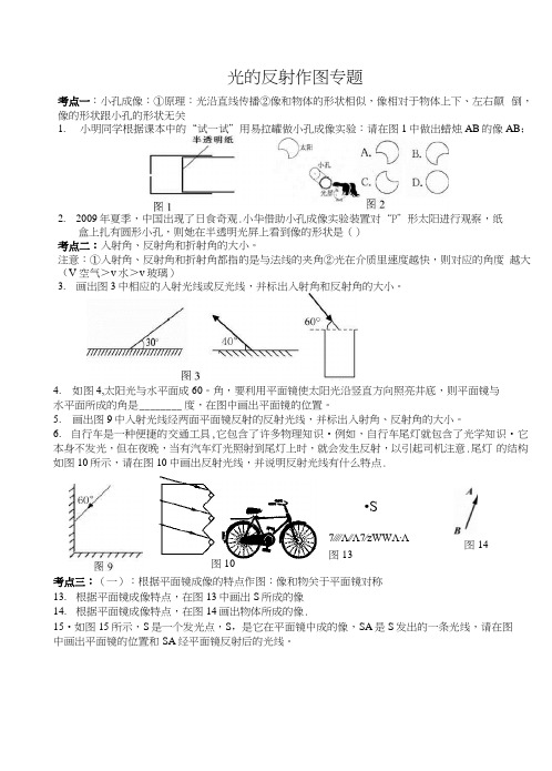 光的反射作图