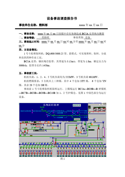 皮带纵向撕裂