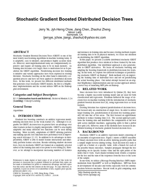 Stochastic Gradient Boosted Distributed Decision Trees