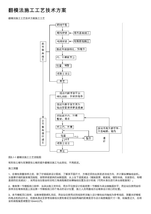 翻模法施工工艺技术方案