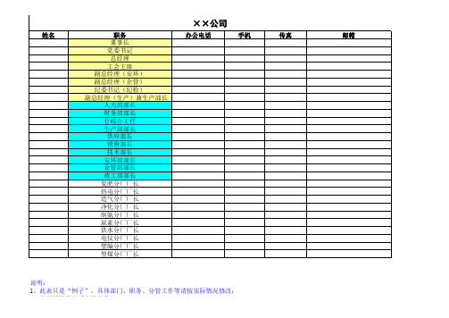 公司通讯录