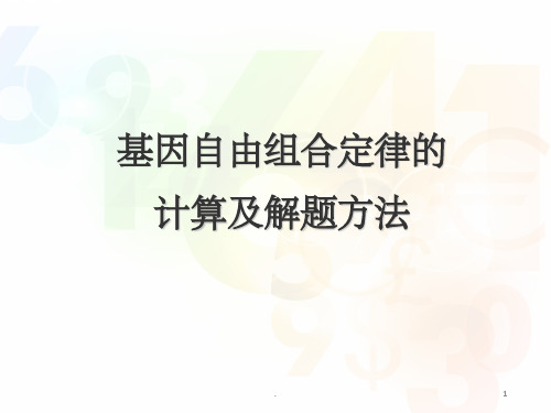 自由组合定律的计算及解题方法