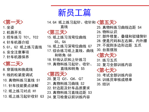 针车技能培训教材