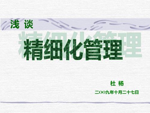 精细化管理经典实用三大工作指令精细化及执行精细化-PPT精品文档