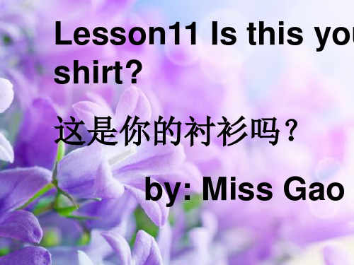 新概念第一册第十一课LESSON 11