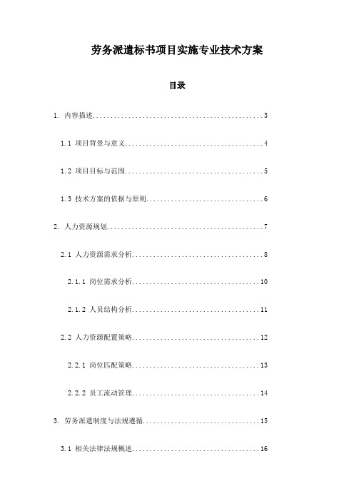 劳务派遣标书项目实施专业技术方案