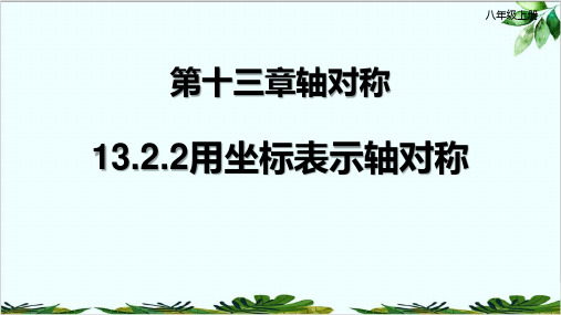 人教版八年级数学上册教学用坐标表示轴对称精品课件PPT