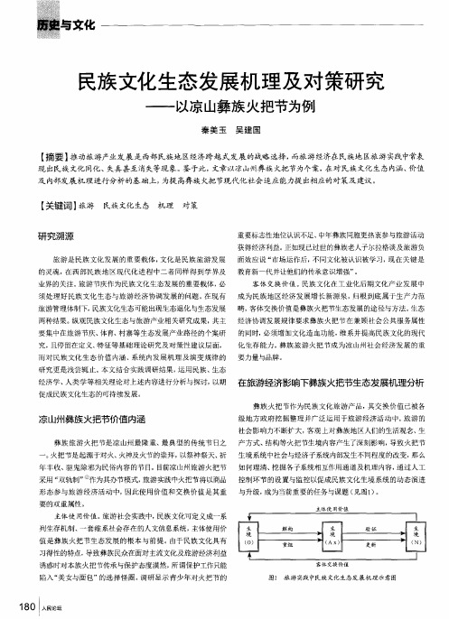 民族文化生态发展机理及对策研究——以凉山彝族火把节为例