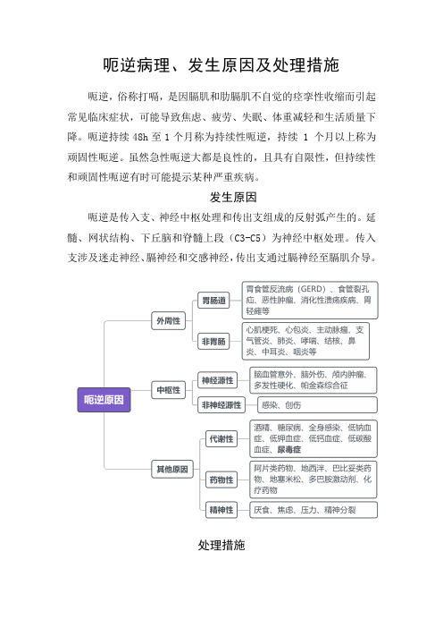 呃逆病理、发生原因及处理措施