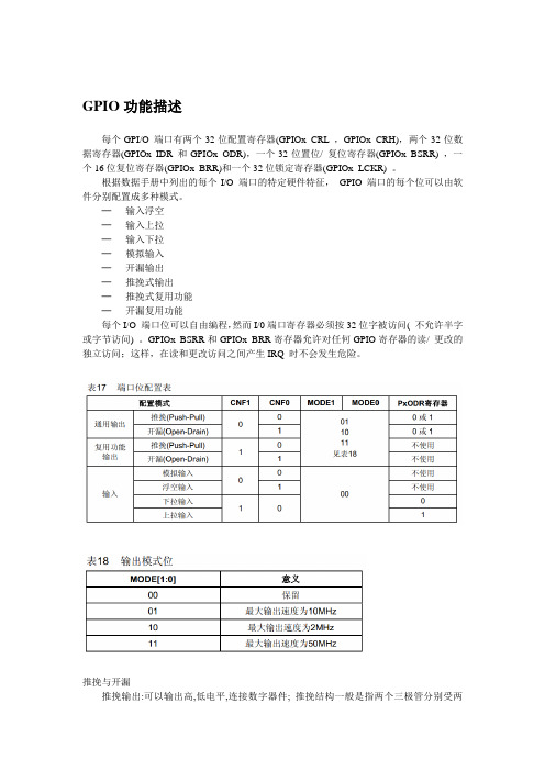 STM32关于GPIO与AFIO的总结20130709