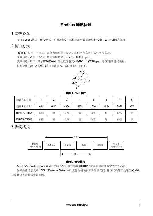 DEX200系列变频器Modbus通讯协议doc