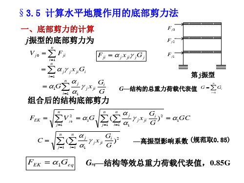 计算水平地震作用的底部剪力法资料