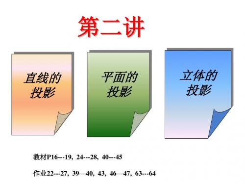 化工制图第2讲线面体的投影