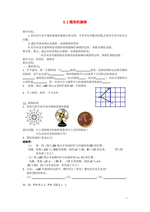 江苏省泰州市永安初级中学八年级数学上册 3.1 图形的