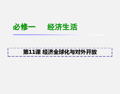 高考政治 一轮复习 经济全球化与对外开放