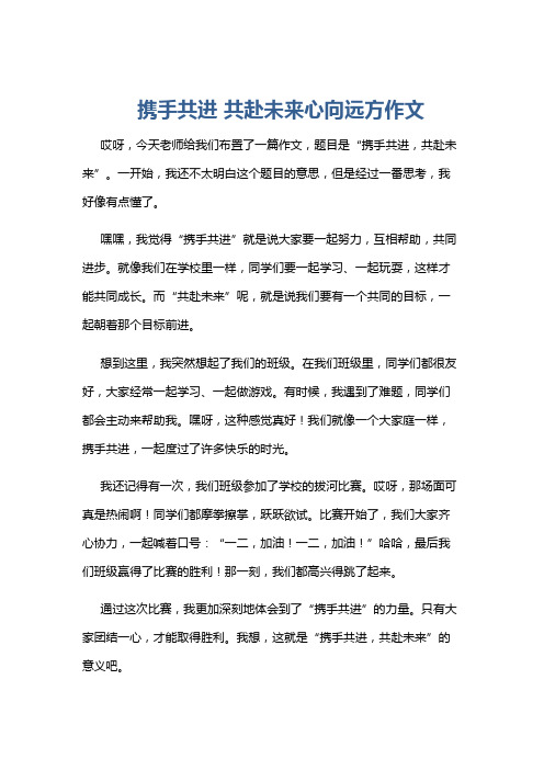 携手共进 共赴未来心向远方作文