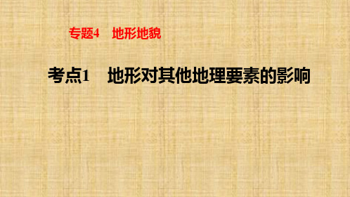 2020年高考地理专题复习-地形对其他地理要素的影响