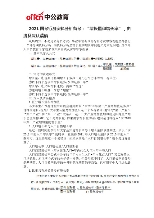 2021厦门国考行测资料分析备考：“增长量和增长率”,由浅及深认清俩