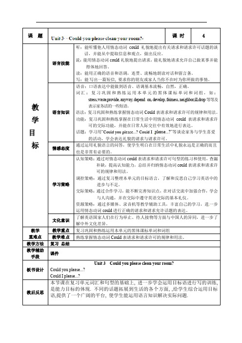 八年级英语下册集体备课教案：Unit完整内容P内容完整