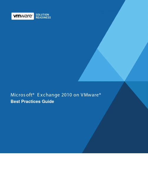 Exchange 2010 on VMware - Best Practices Guide