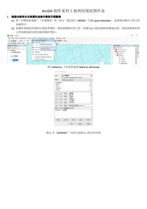 ArcGIS制作某村土地利用现状图步骤说明