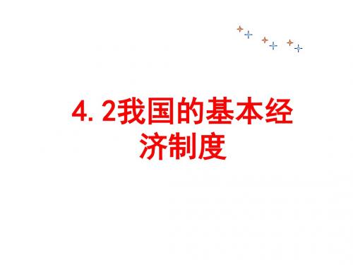 高一政治我国的基本经济制度2(1)(2019年新版)