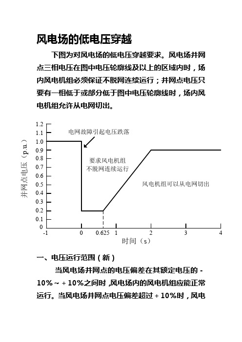 风电场的低电压穿越