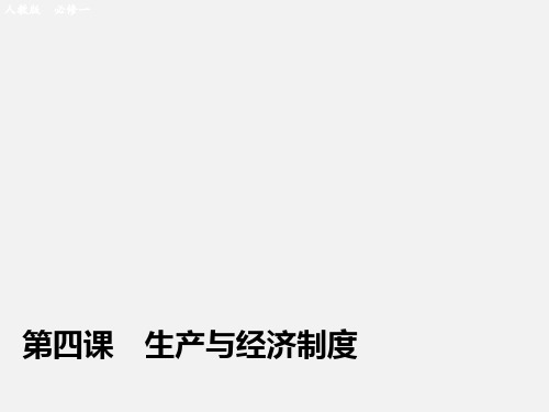 高考政治 一轮复习 第四课 生产与经济制度课件 新人教必修1 (2)