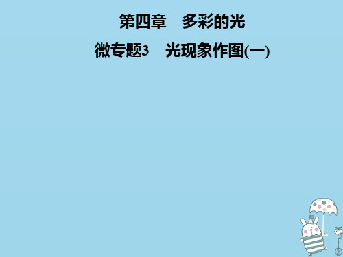 2020年八年级物理全册 第四章 多彩的光 微专题3 光现象作图(一)课件 (新版)沪科版