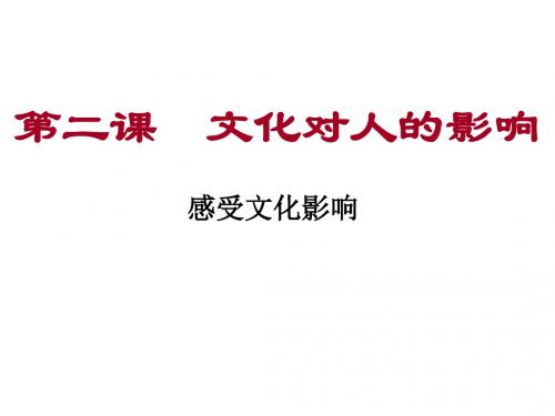 高二政治感受文化影响2(201909)