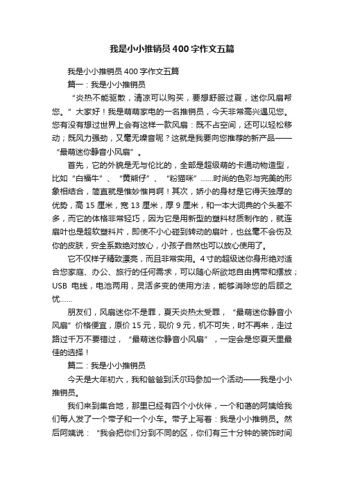 我是小小推销员400字作文五篇