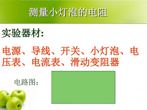 人教版物理测量小灯泡的电阻ppt (2)