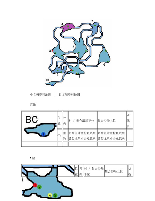 《怪物猎人P3》汉化版地图采集点资料：冻土